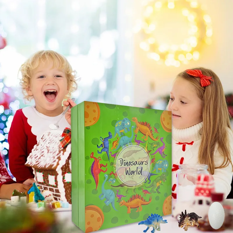 Сюрприз рождественский подарок грузовики-транспортеры динозавров для детей 24