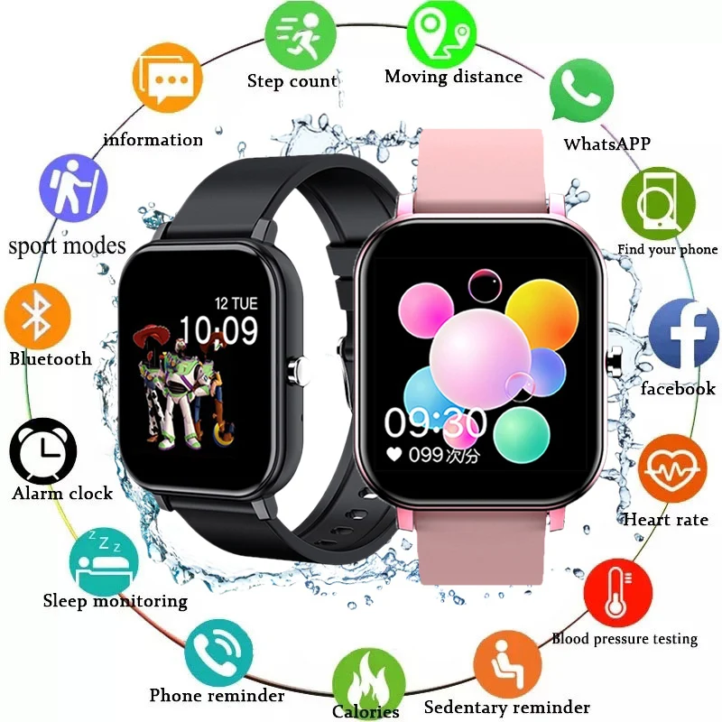 

Смарт-часы Y30 для мужчин и женщин, фитнес-трекер с функцией вызова, пульсометром, Водонепроницаемый умный браслет