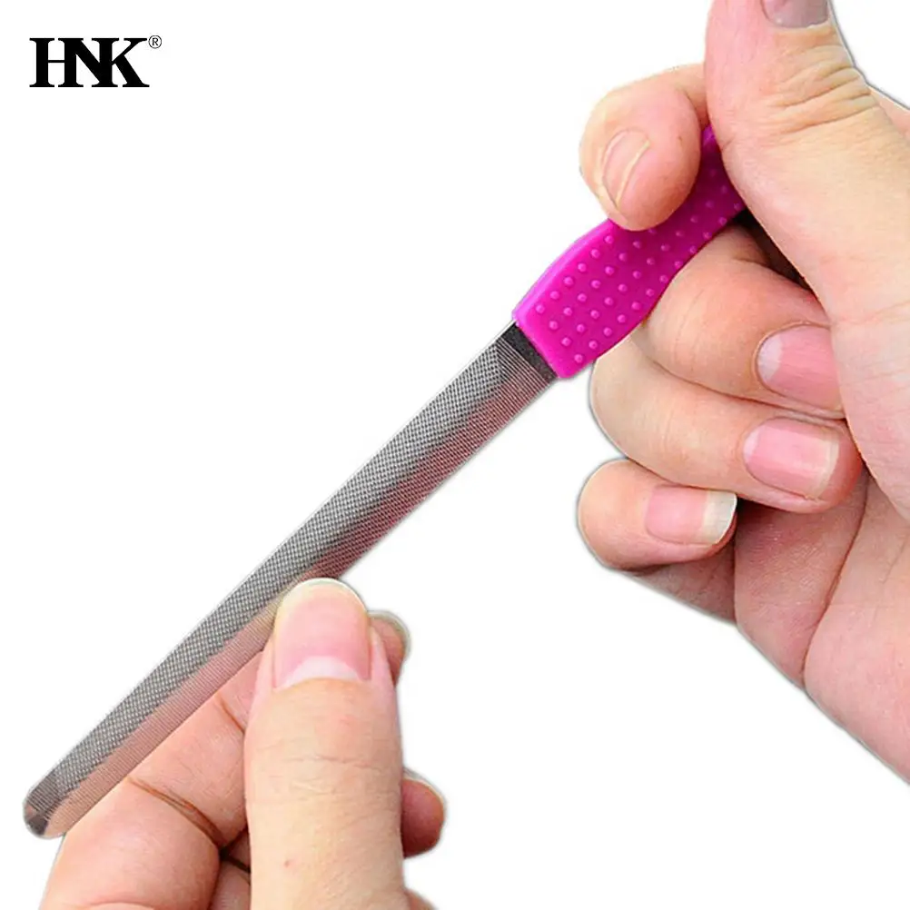 

1PCS Women Beauty Double Sided Metal Nail File For Manicure Pedicure Podiatry Color Random Nail Tools