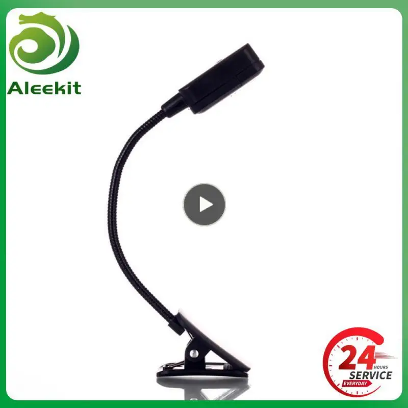 

1~10PCS White/black Led Small Table Lamp Clip 0.05w Flexible Clip Lamp Clip-on Beside Bed Night Reading Lamp Indoor Lighting Abs
