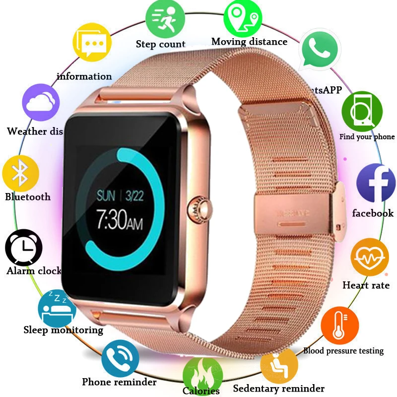 

2021 Z60 Smart Watch With Sim Card Bluetooth Smart Watch relogio inteligente Waterproof Sport Heart Rate Fitness Smartwatch men