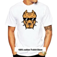 camiseta de cabeza de perro y sabueso de pitbull gangsta para adulto camiseta personalizada con pantalla impresa