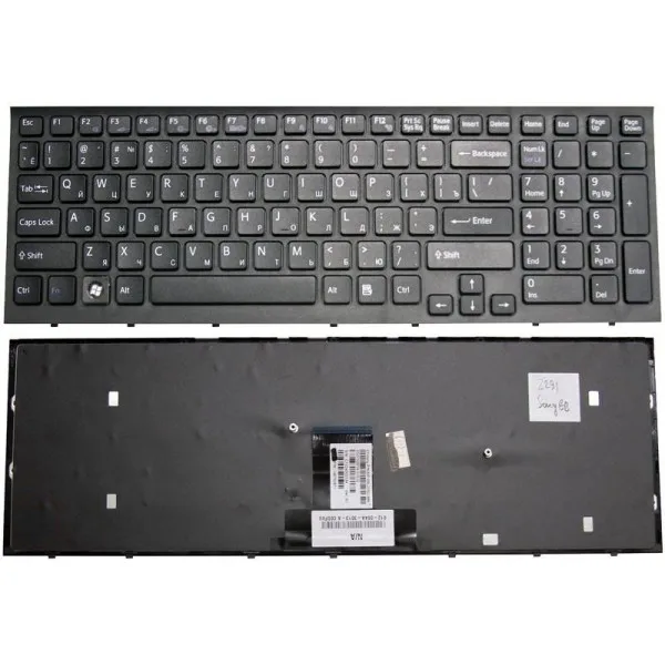 Клавиатура для Sony Vaio VPC EB17FX/P черная с черной рамкой|Клавиатуры замены| |