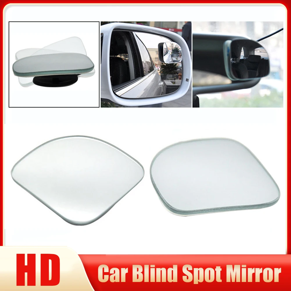 

2Pcs Car Frameless Blind Spot Mirror Wide Angle with 360 Degree Adjustable Base Car Rearview Convex Mirror Auxiliary Mirror