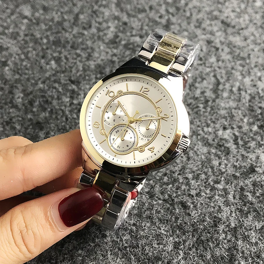 Brand Wrist Watches Women Girl Ladies Crystal Style Quartz Casual Steel Metal Band Clock m69