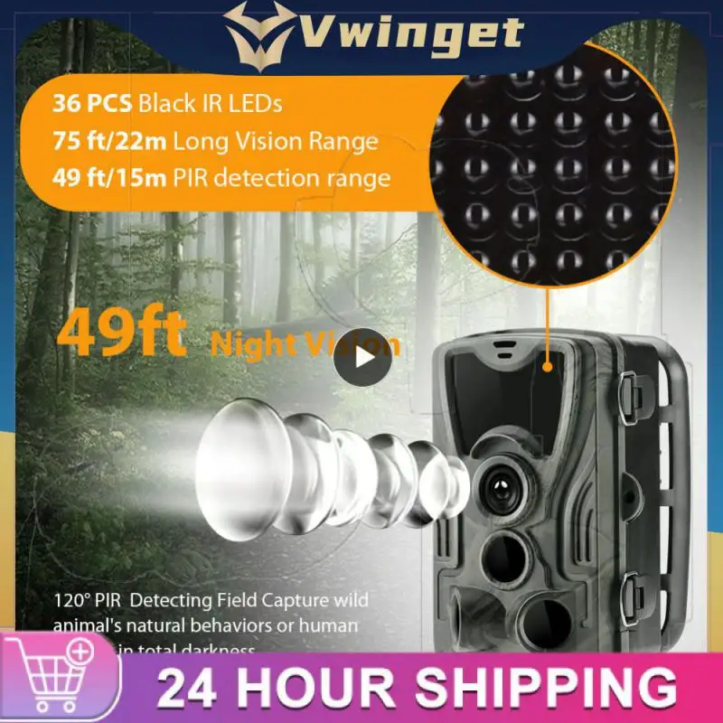 

Ip65 Night Vision Hunting Cameras Motion Activated Wildlife Camera Photo Traps Hunting Trail Camera Hc801a 1080p Pir Sensor 16mp