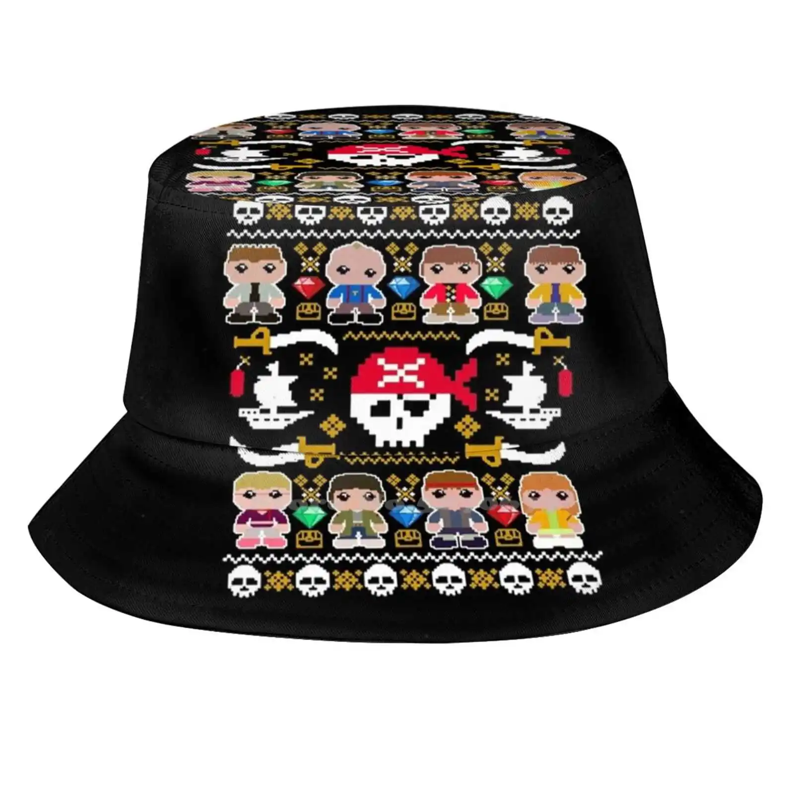 

Emotions The Goonies Four Faces Christmas Ugly Unisex Fisherman Hats Bucket Hats The Goonies Goonies The Goonies The Goonies