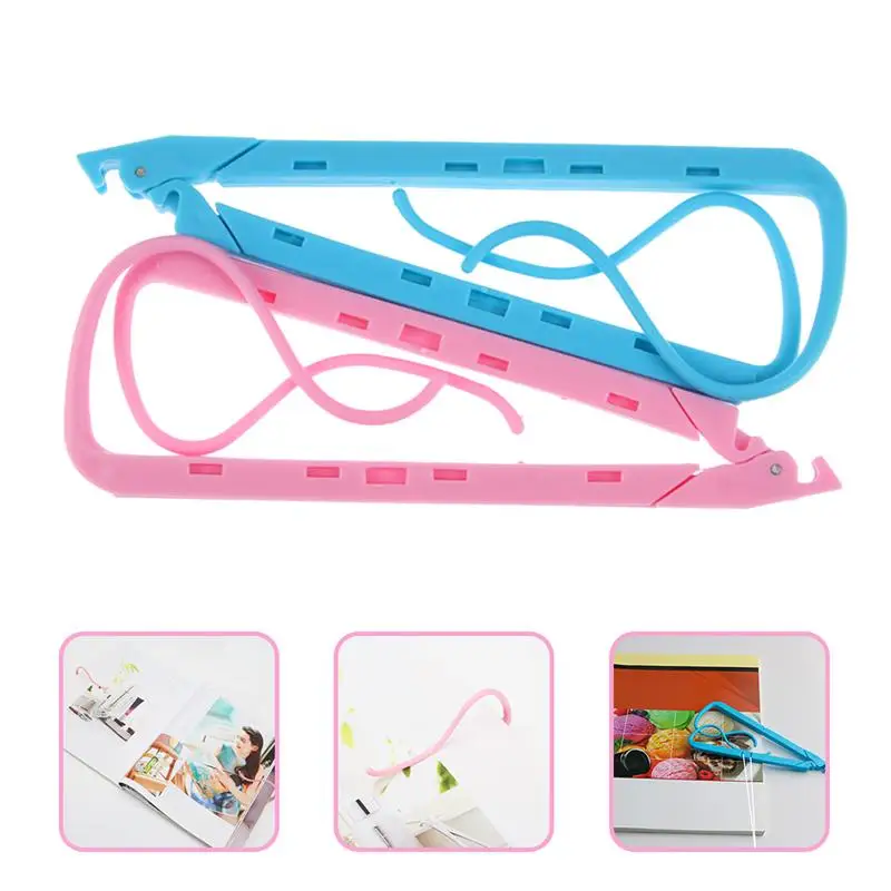 

2Pcs Hands Free Reading Bracket Book Holder Foldable Book Reading Clips