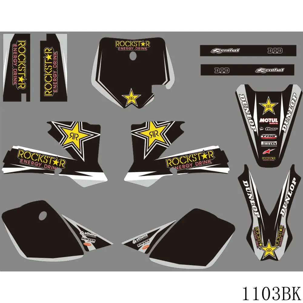 

Full Graphics Decals Stickers Motorcycle Background Custom Number Name For KTM SX 50 SX50 2002 2003 2004 2005 2006 2007 2008