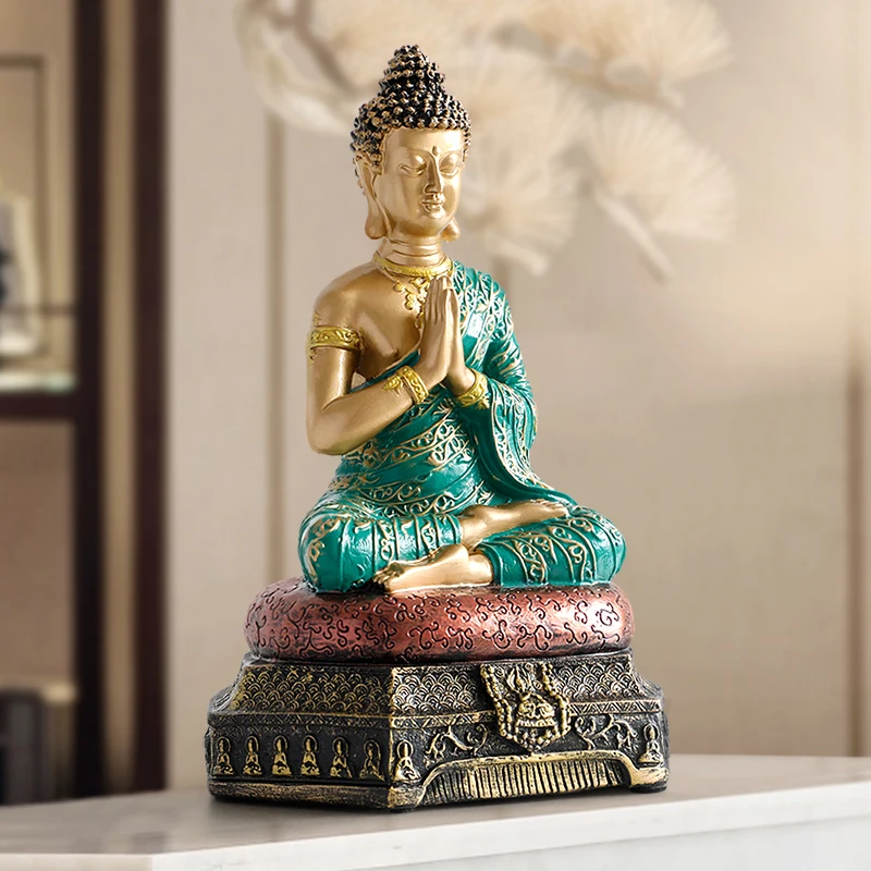 

Buddha Statues Thailand for Garden office home Decor Desk ornament fengshui hindu sitting Buddha figurine Decoration
