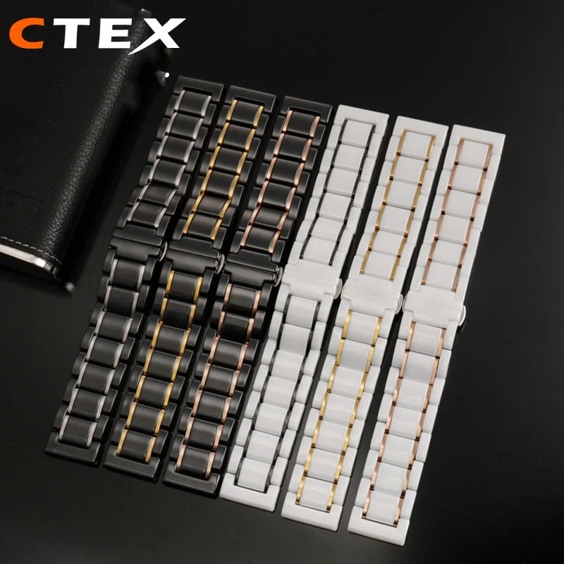 Ceramic strap Watch Band Strap For Samsung Galaxy 3 Watch 42 46mm GEAR S3 Active2 Classic quick release for Huawei GT 20mm 22mm