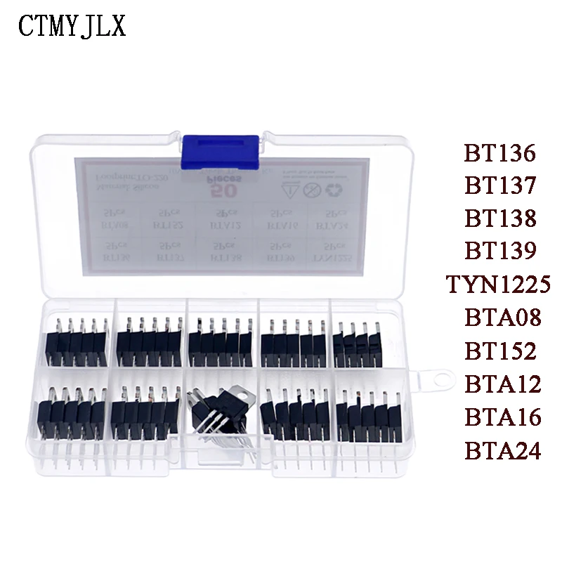 

50 шт./коробка, триодные Тиристоры BT137 BT138 BT139 TYN1225 BTA08 BT152 BTA12 BTA16