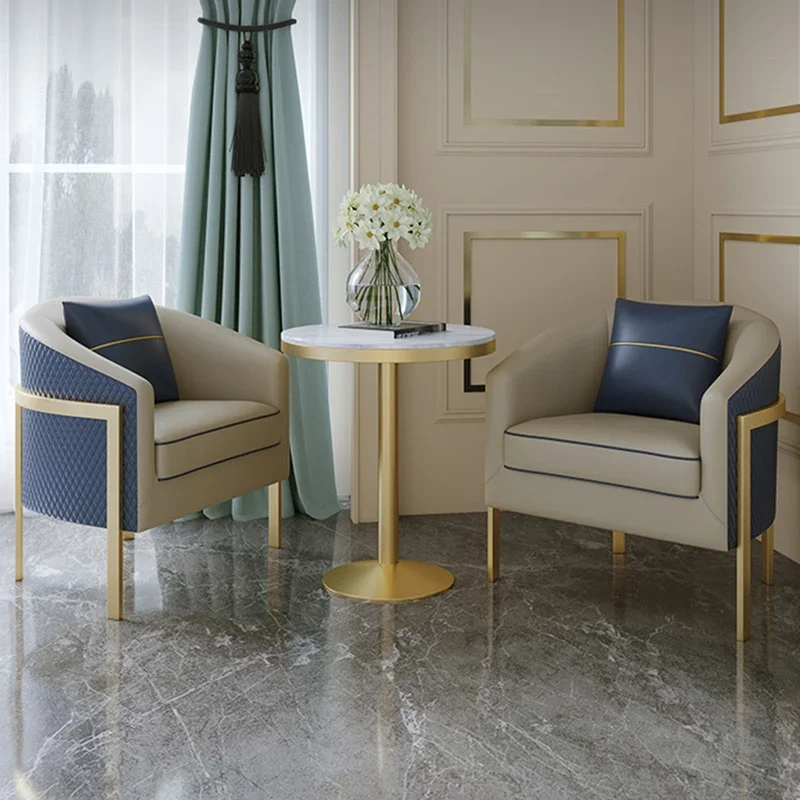 

Vanity Metal Office Chairs Nordic Support Living Roo Leather Modern Chair Arm Nail Sillones Modernos Para Sala Furniture