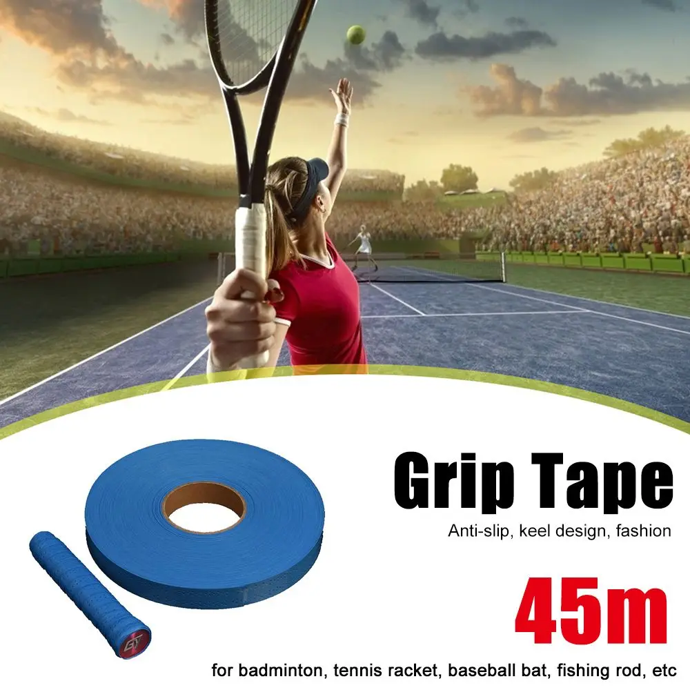 

45m Large Anti-slip Tennis Badminton Grip Tape Breathable Sport Sweatband Windings Over Bicycle Handle For Fishing Rod Baseball