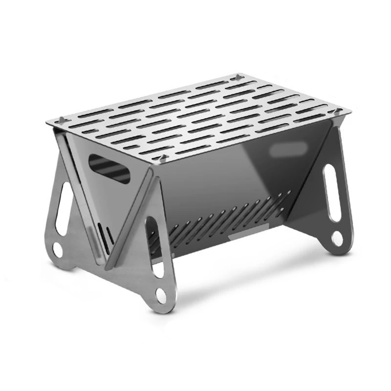 

Stainless Folding Camping Grill Barbecue Stove for Outdoor Cooking Picnic Travel