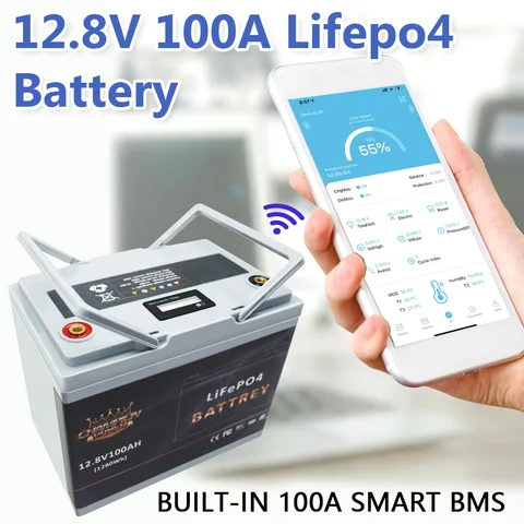 Lifepo4 12v 100ah battery with bms - купить недорого