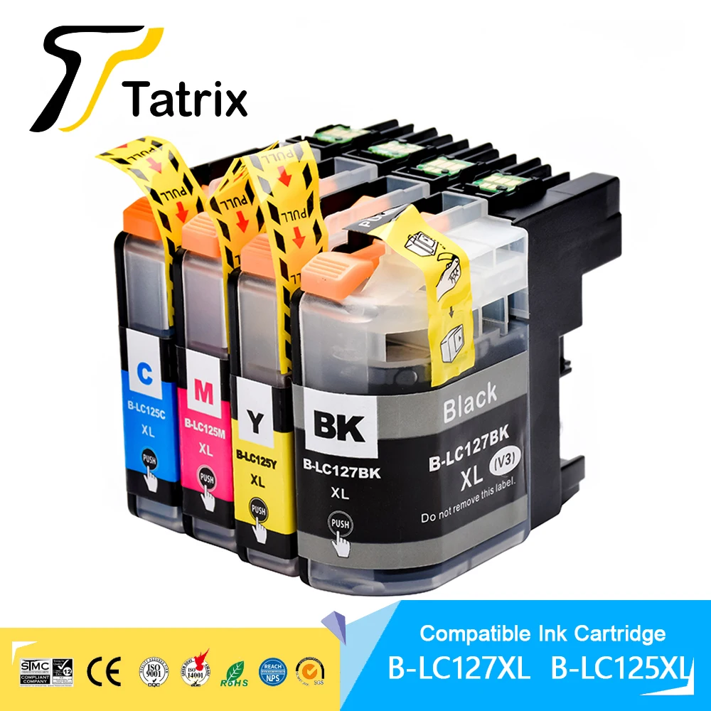 Tatrix LC127 LC125 Цветной чернильный картридж премиум-класса для принтера Brother