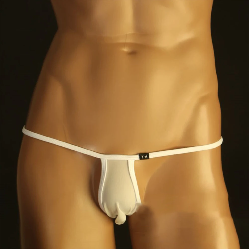 Mens Penis Pouch G-String Male Sexy Underwear T-Back Thongs Breathable Underpants Low Waist Briefs Micro Bikini Panties Ice Silk |