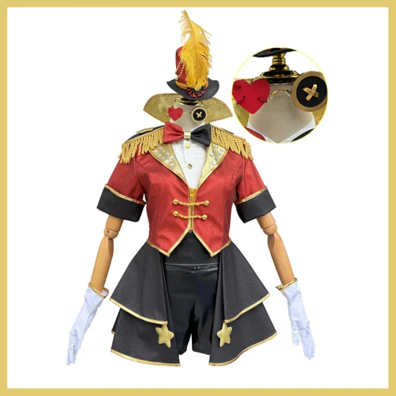 FC6Game Identity V Margaretha Zelle Tamer Косплей Костюм Женский Парик Танцовщицы Красное Пальто