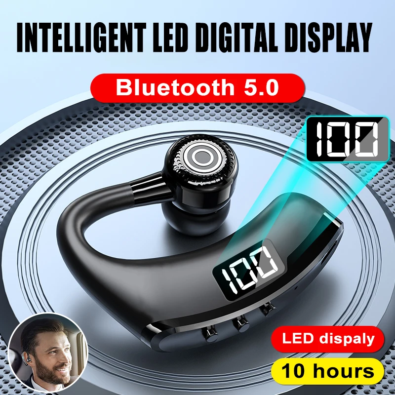 

Bluetooth Беспроводные наушники с микрофоном, спортивные наушники с крючками, Bluetooth наушники, Hi-Fi стерео музыкальные наушники для всех смартфоно...