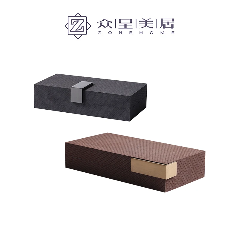 

Leather Jewelry Box Decoration Home Sample Room Soft Decoration Decorative Box