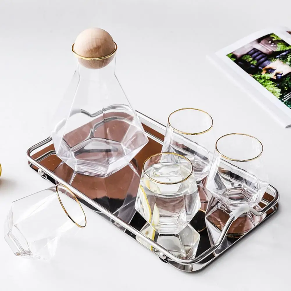 

Storage Trays Chic Eye-Catching Smooth Tea Tray Large Capacity Delicate Fruit Plate