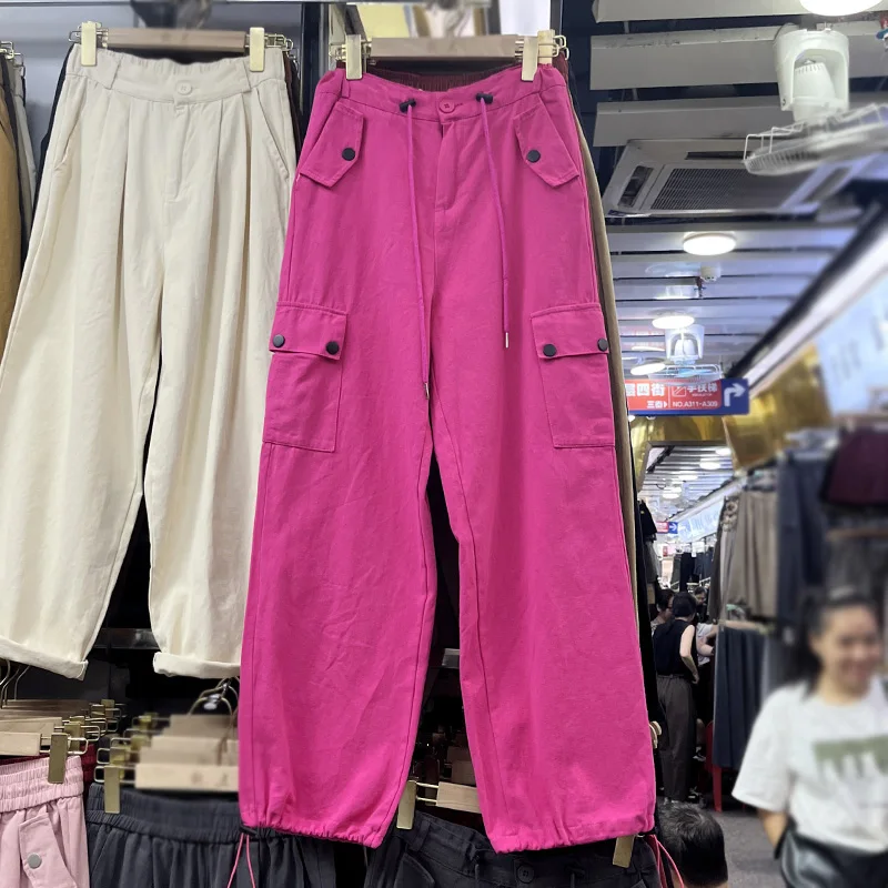 

Брюки-карго, уличная одежда, женские Капри на шнуровке со шнуровкой, штаны с высокой талией, шикарные женские брюки 2023 года, всеможденные, Прямая поставка