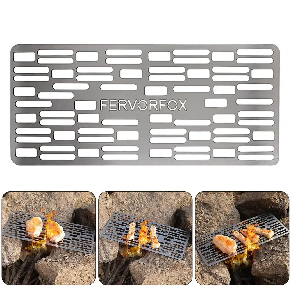 

Thick BBQ Grill Mesh Rustproof Heat Resistant Non-Stick Barbecue Tool Rectangular Stainless Steel Grilling Meshes for Camping