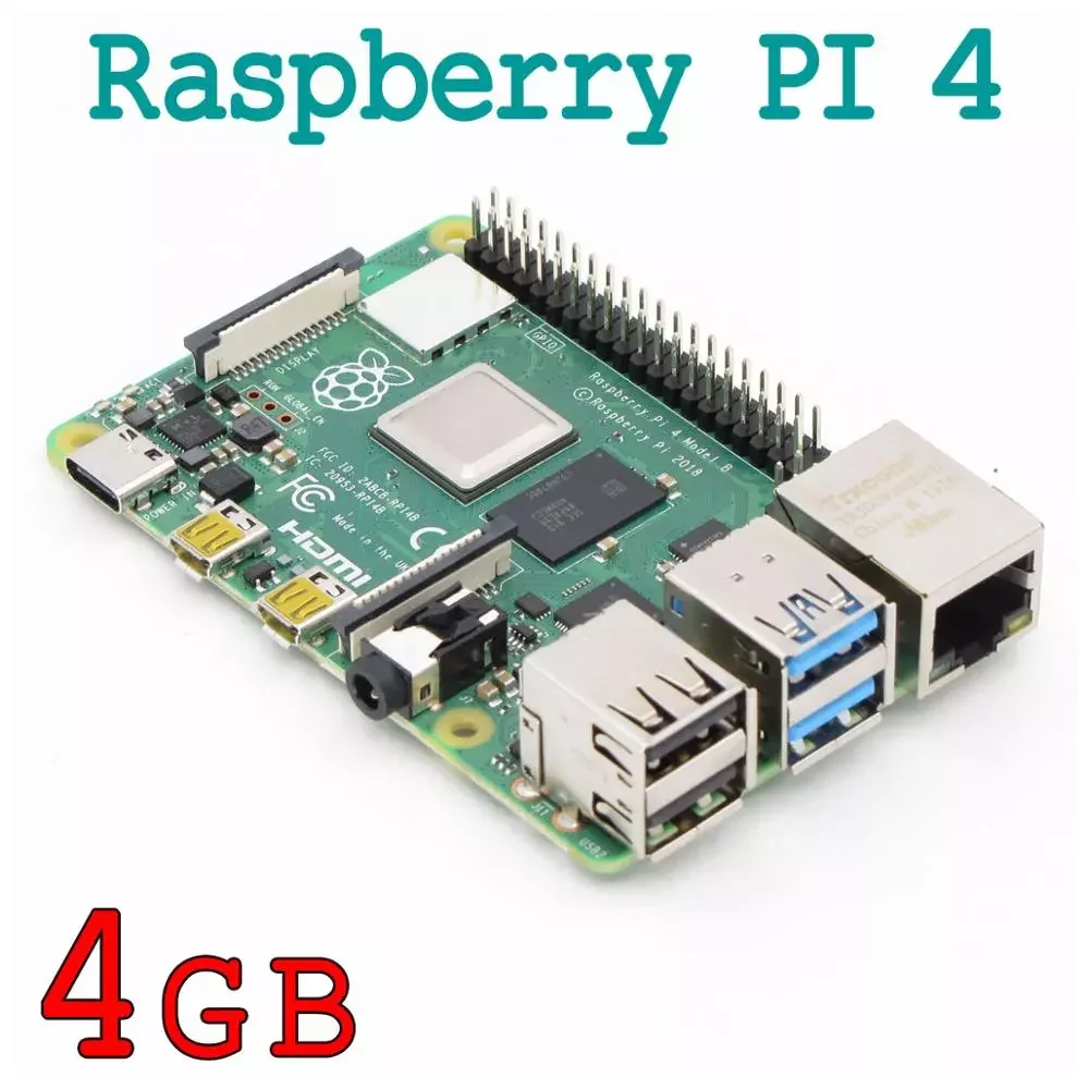 

NEW2023 New 4GB SDRAM Raspberry Pi 4 Model B BCM2711 Cortex-A72 64-bit Quad core 1.5GHz SOC 2.4&5.0 GHz WiFi Bluetooth 5.0