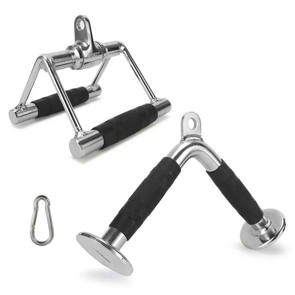 

Exercise Machine Attachment Double D Handle and V-Shaped Bar
