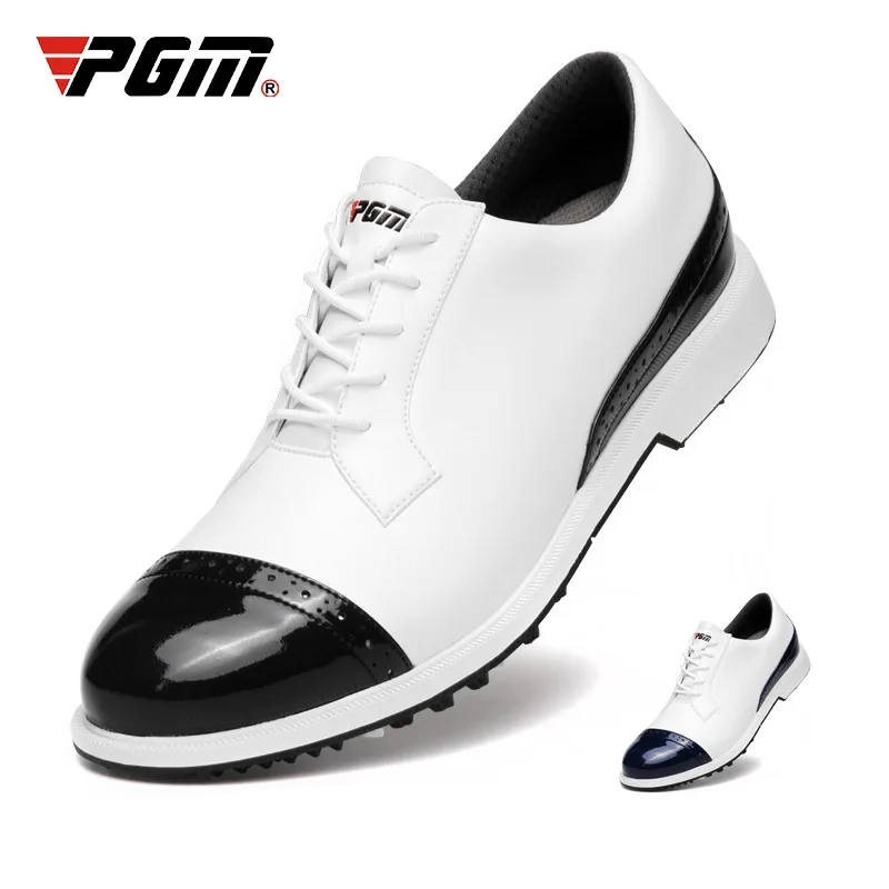 PGM Golf Shoes Men Waterproof Breathable Golf Shoes Slip Resistant Sports Sneakers Outdoor Brogue Style