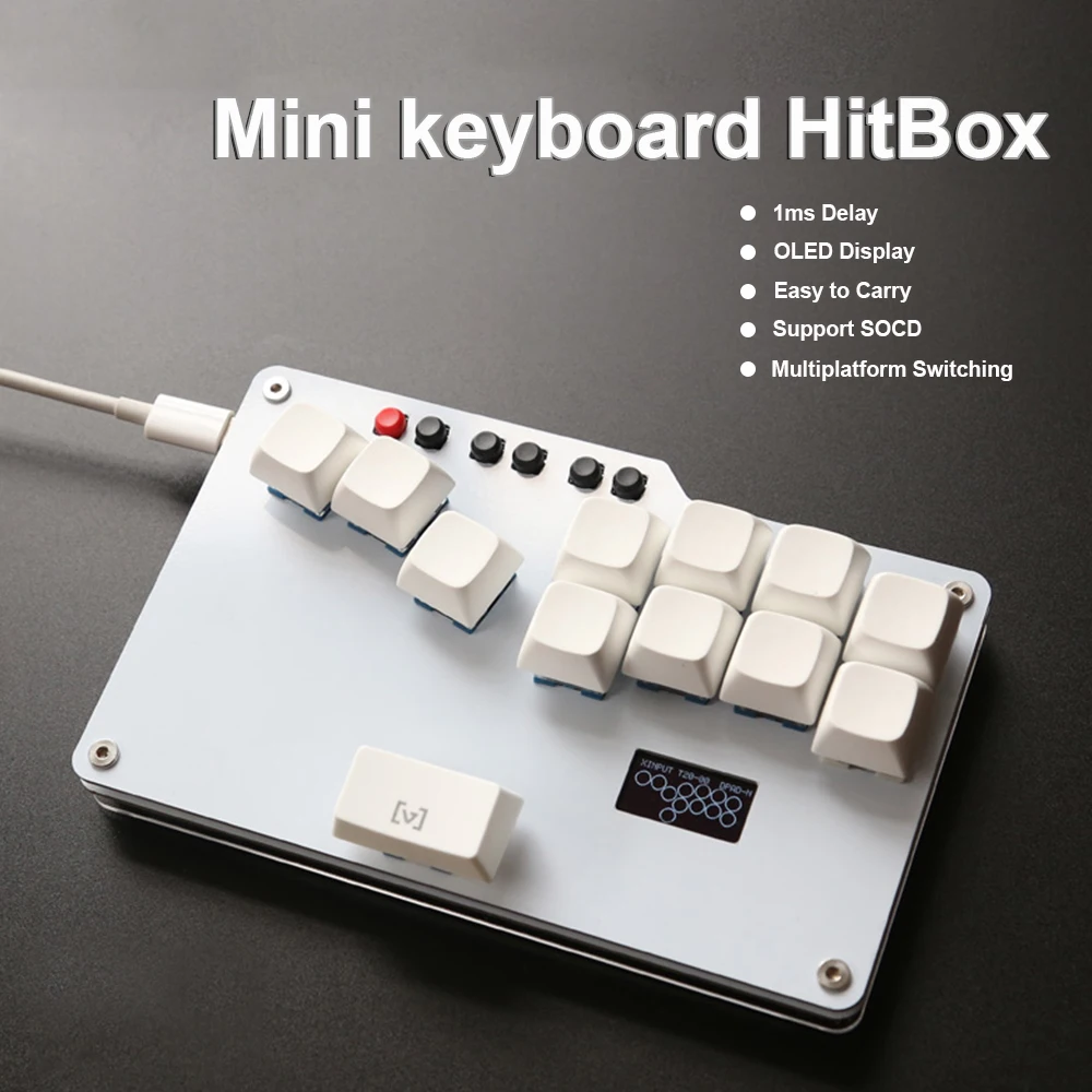 HitBox Fighting Box Gamepad Keyboard  For PC GP2040-CE Arcade Joystick Street Fighter For Nintendo Switch/PS3/PS4/Mister/Steam