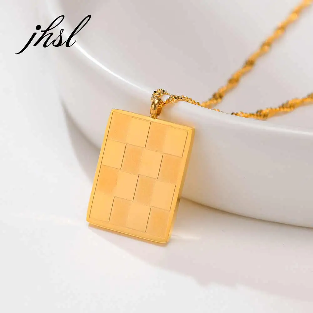 

JHSL Cute kids Girl's Women Necklaces & Pendants Silver Gold Color Stainless Steel Fashion Party Jewelry