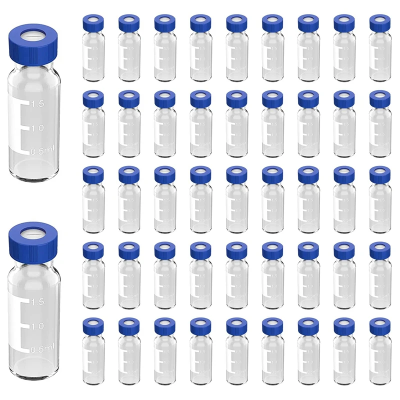 2 мл флаконы для автопробоотборника в упаковке 200-жхвд 9-425 прозрачные с синими
