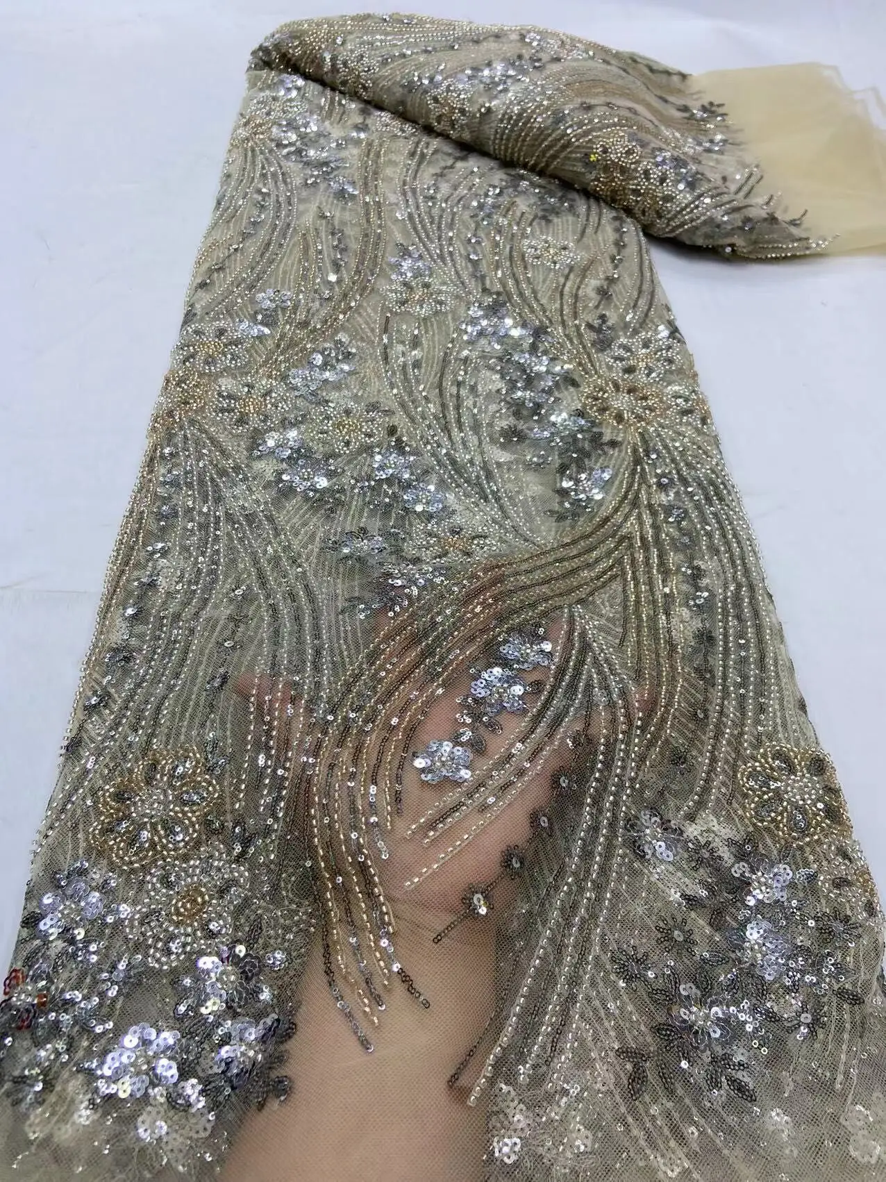 5 ярдов Африканская Хлопковая кружевная ткань 2024 Высококачественная швейцарская