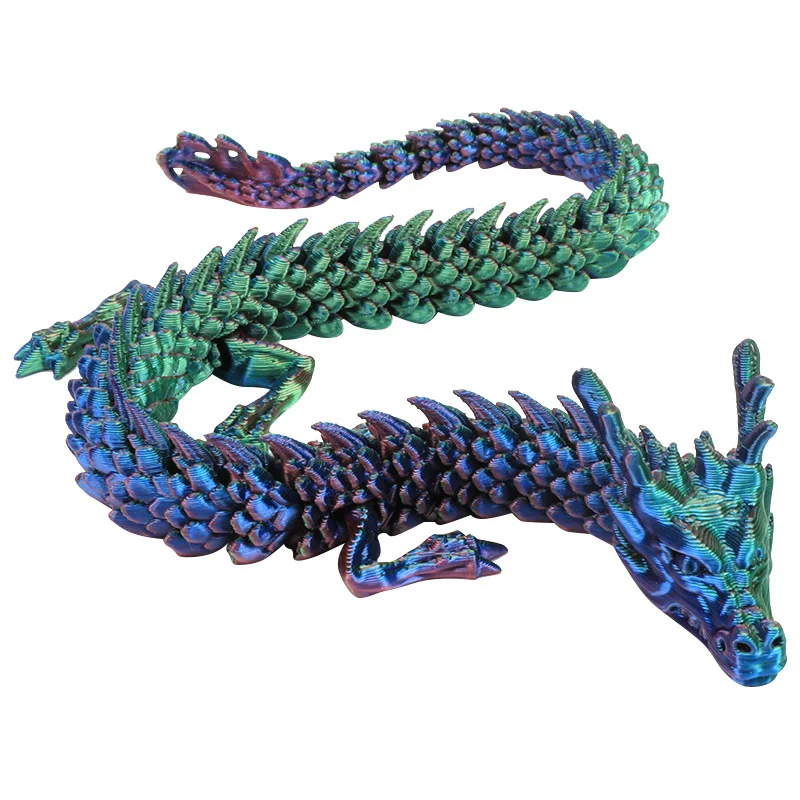 3D Printing PLA Colorful Dragon Fish Tank Aquatic Decoration Aquarium Ornaments Accessories Fishbowl Pet Jellyfish Carp Turtle images - 6