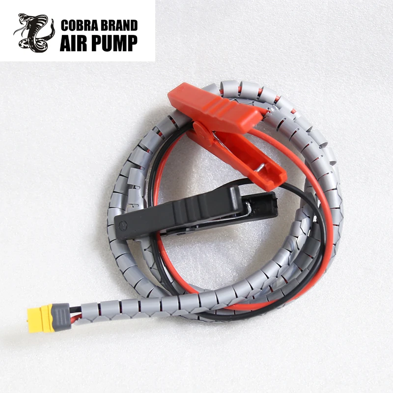 

Automobile battery clamp charging pump 4500psi 12V take-off wire 300bar crocodile clamp copper wire