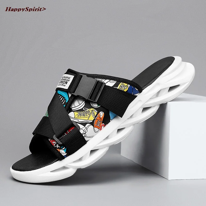 

New Slippers Men Home Indoor Slides for Men's Shoes Comfort Flat Sole Non-slip Flip-flops Beach Shoes Sport Slippers Zapatillas