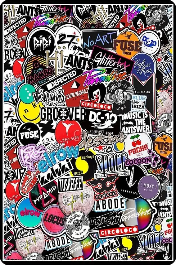 Пригласительные постеры IBIZA-2022 EIVISSA металлическая жестяная вывеска 12X8 дюймов