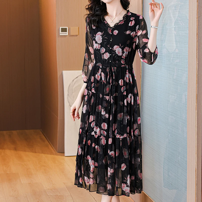 EVNISI женское платье из полиэстера и хлопка