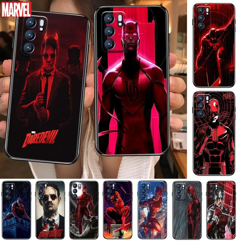 

Daredevil Marvel Case For RealmeC3 OPPO Realme C3 RMX2020 Coque Capa Funda find x3 pro C21 8 Pro a91 Black Soft Phone Fundas Sac