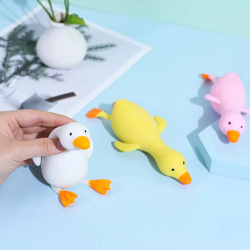 

Fun TPR Cute Cartoon Duck Stress Relief Squeeze Ball Reliever Squish Toy Animal Antistress for Children Adult Gifts Random Color