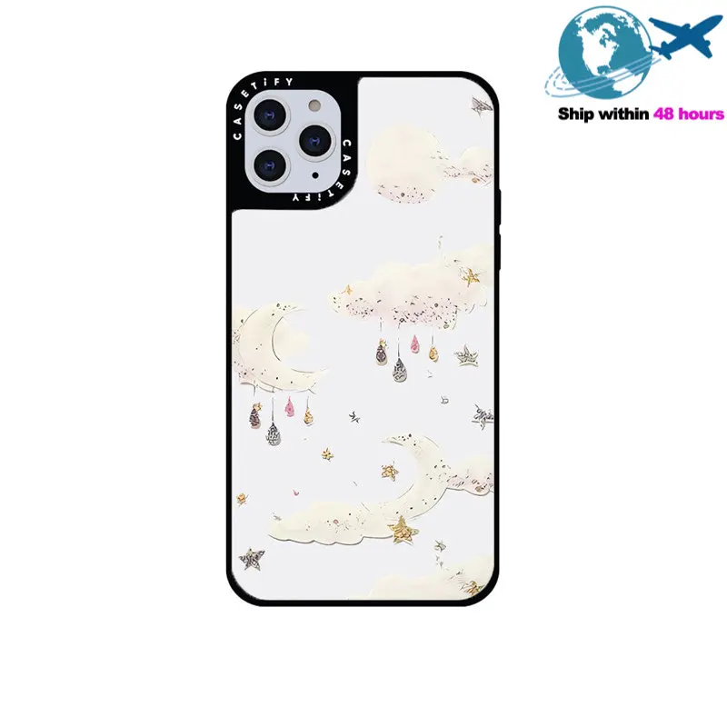 

CASETIFY Cotton Candy Cloud Mirror Case For IPhone 11 12 13 14ProMax 11 12 13 14Pro XsMax XR 6S SE 7P 8P 14Plus Back Cover E0530