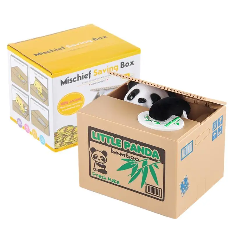 

Небьющийся банк для монет, электронный банк для монет для экономии денег, автоматический краж денег, панда, креативный подарок для детей и в...