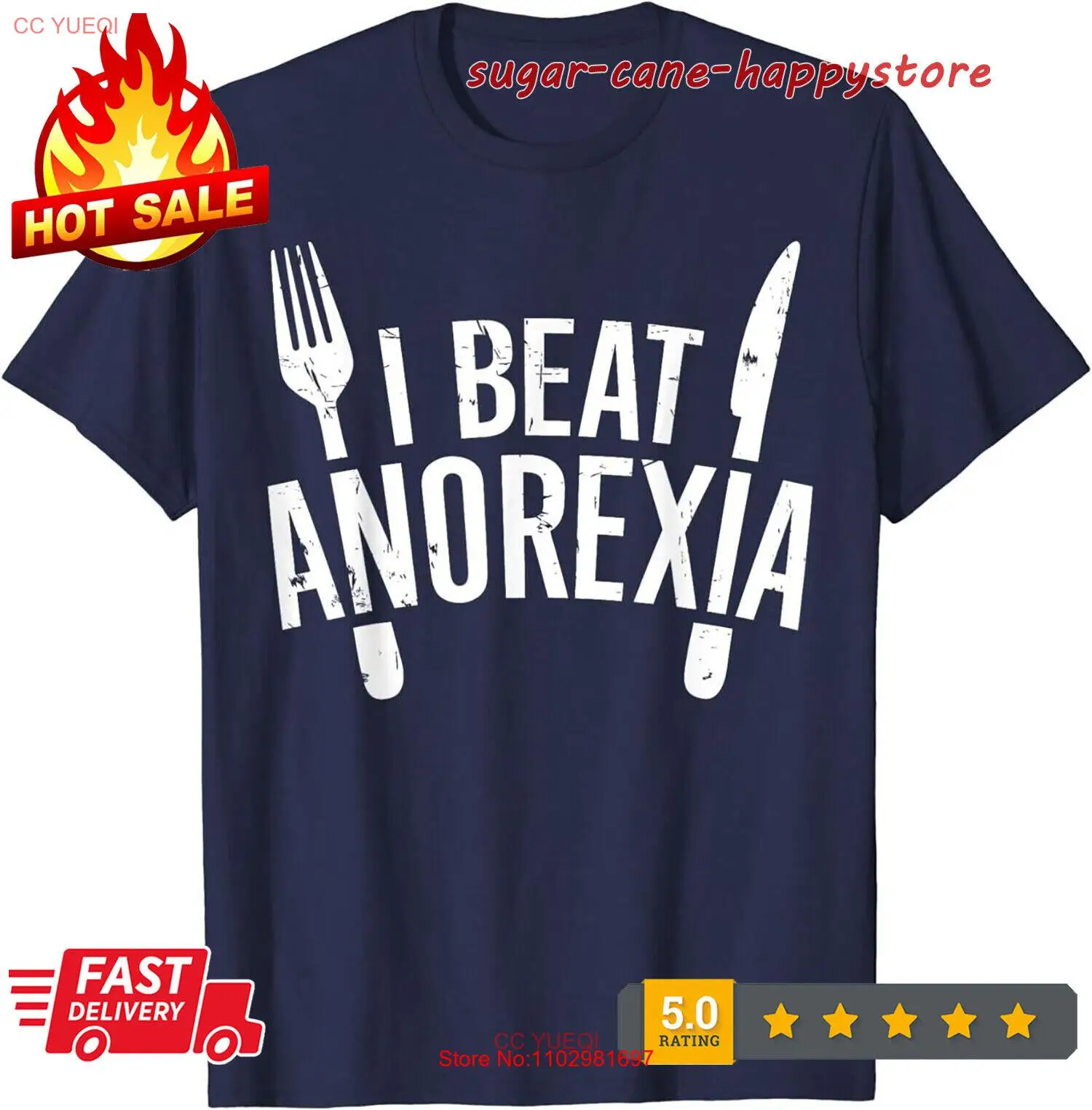 Забавная женская футболка унисекс для семейной терапии I Beat Anorexia