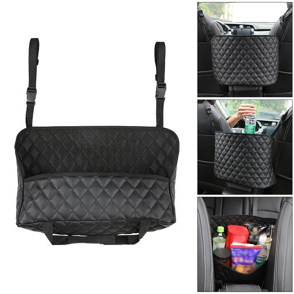 

PU Leather Storage Bag Car Rear Seat Back Hanging Nets Pocket Trunk Bag Organizer Auto Stowing Tidying Interior Accessories