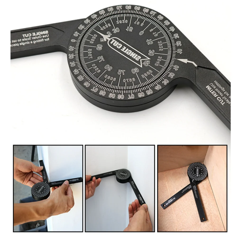 

Mitre Saw Protractor Angle Finder Precision Angle Level Goniometer Woodworking Scale Bevel Protractor Angle Measurement Tool