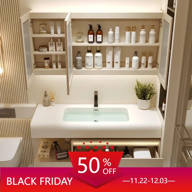 Туалетный столик для раковины в ванной комнате закрытый шкаф хранения туалетных