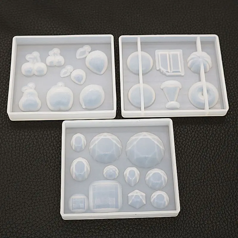 

Creative DIY Crystal Epoxy Mold Fruit Strawberry Cherry Earrings Handmade Making Pendant Dessert Mirror Mould