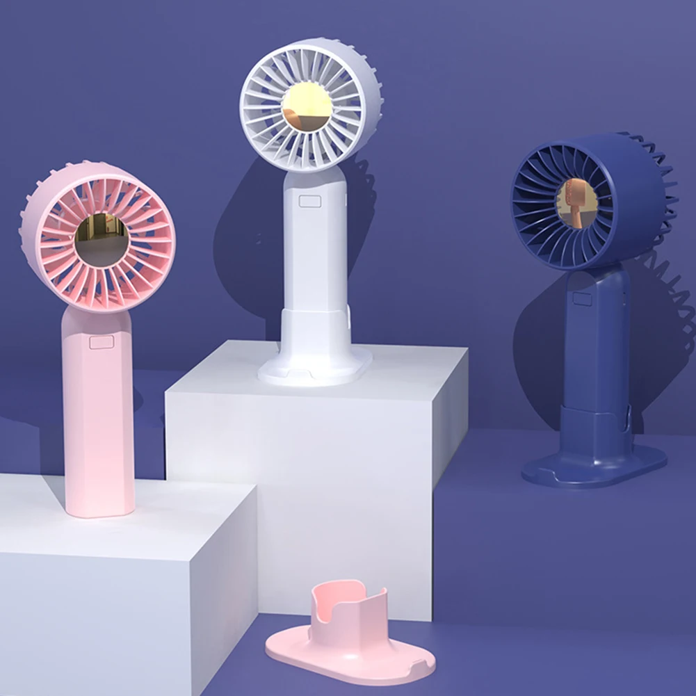 

USB Mini Handheld Turbo Blower Fan Student Office 3 Speed Adjustment Outdoor Wind Powerful Small Quiet Desktop Air Cooling Fans